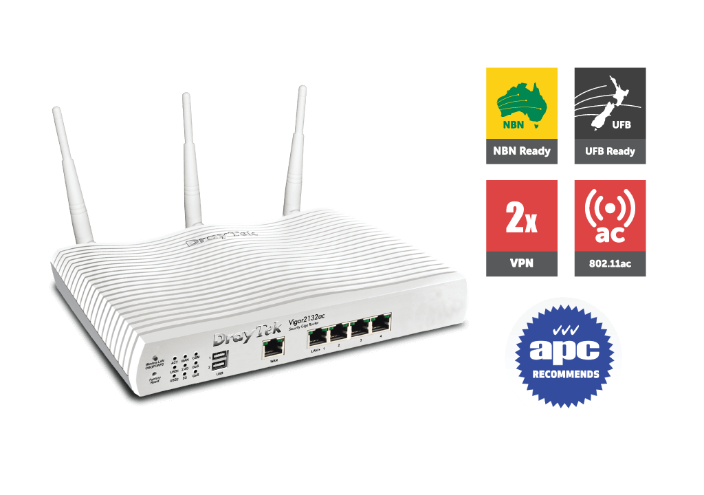 Draytek Vigor 2132ac singl wan, dual vpn 